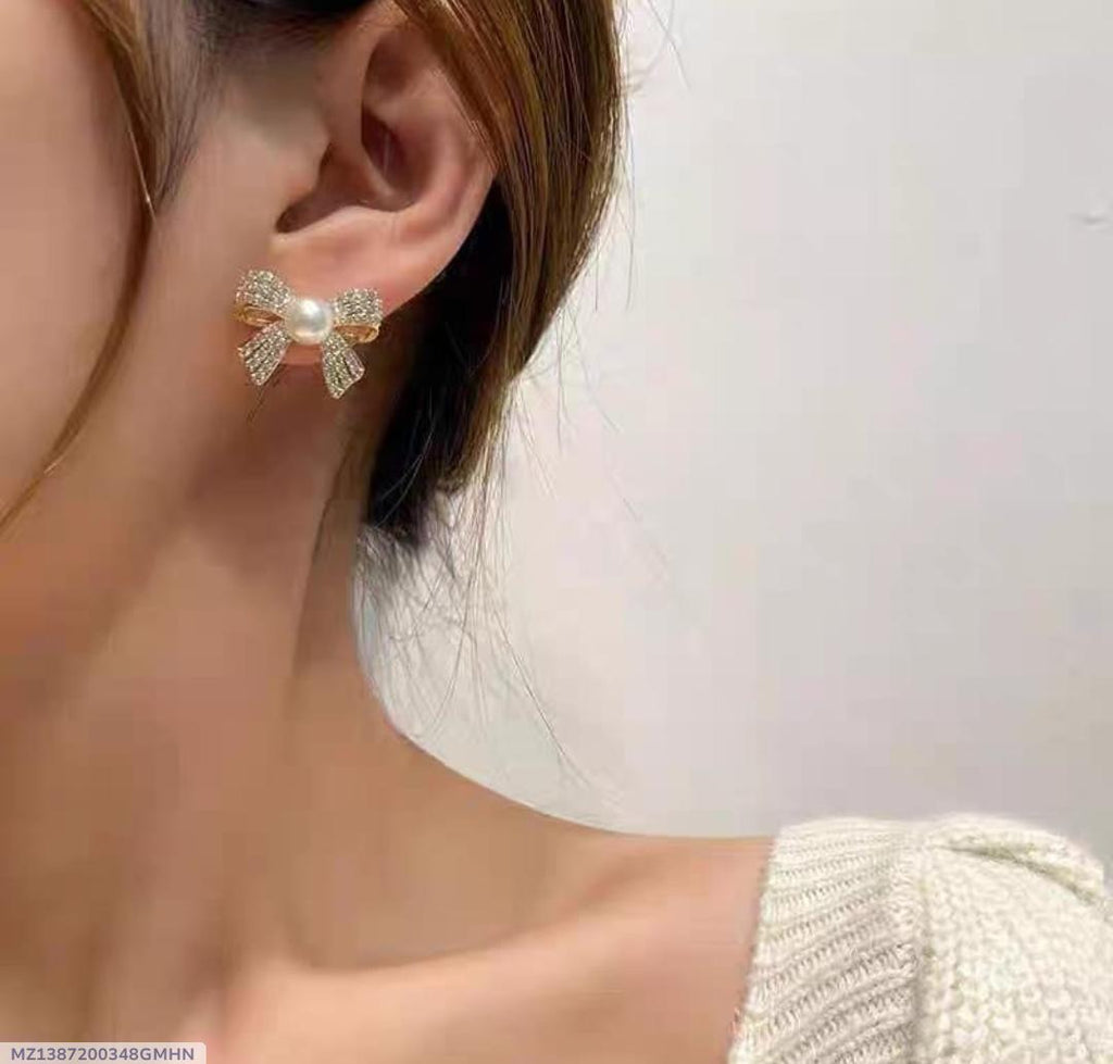 Funky Gold Plated Artificial Stones Earrings